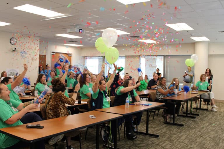 Peterson Health nurses celebrate the announcement of achieving Magnet recognition